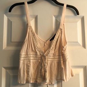 Light pink soft crop top